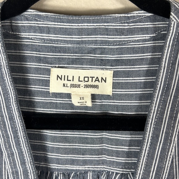 (SOLD) Nili Lotan Raven Shirt Dress Midi Stripe Dress - Picture 6 of 11